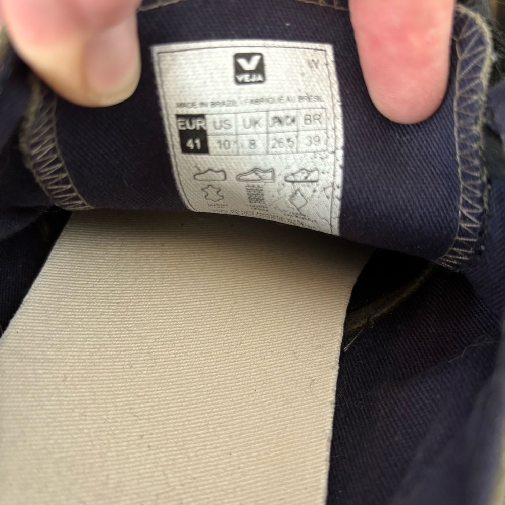 Veja Nova Suede Sneakers in Olive & Black Size 41/10 - Picture 6 of 8